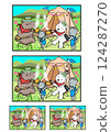 Spot the difference quiz Cute animal illustrations Theme: Campsite 124287270