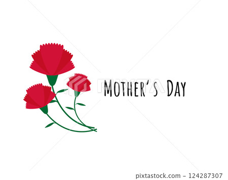 A bouquet of red carnations on Mother's Day A bouquet of red carnations on Mother's Day 124287307