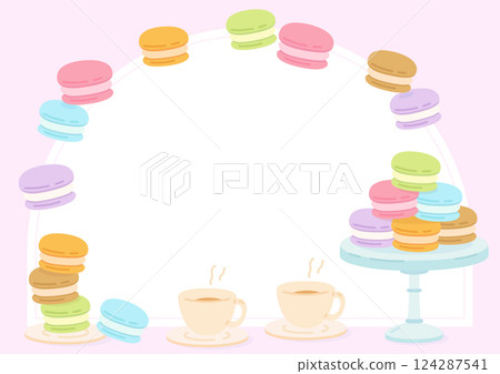 pink macaron party frame 2 pink macaron party frame 2 124287541