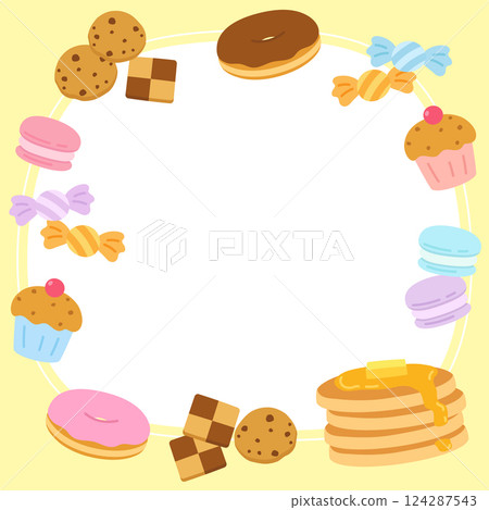 yellow dessert party frame 1 124287543