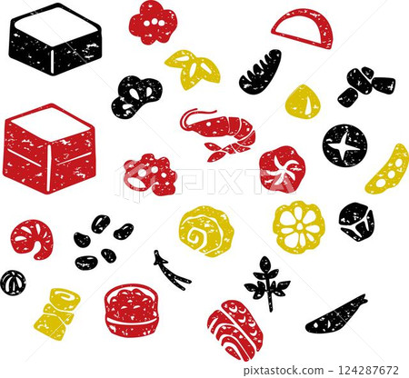 禦節料理,日本料理,新年,印刷品,郵票,剪影,手繪,日本,日本料理,插畫素材集 禦節料理,日本料理,新年,印刷品,郵票,剪影,手繪,日本,日本料理,插畫素材集 124287672