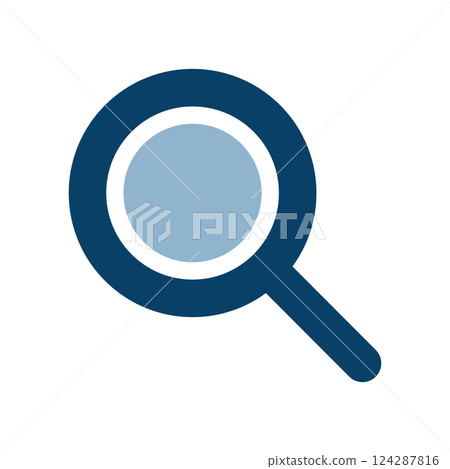 Magnifying glass icon illustration Magnifying glass icon illustration 124287816