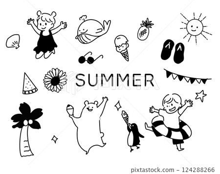 夏天例證集合 124288266