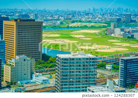 川崎市的河流和綠地 川崎市的河流和綠地 124288307