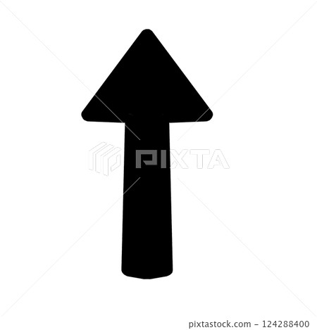 Arrow upward illustration icon black 124288400