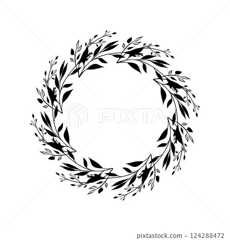 Floral frame in sketch style on white background. Floral sketch. Vintage frame logo. Hand drawn. Line icon. Line art. Vector design. Floral frame in sketch style on white background. Floral sketch. Vintage frame logo. Hand drawn. Line icon. Line art. Vector design. 124288472