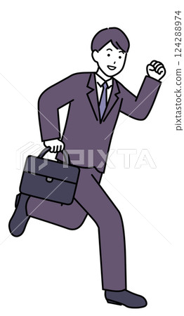 A new working man in a suit posing with a smile A new working man in a suit posing with a smile 124288974