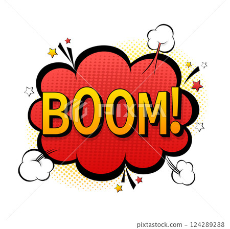 Omg pop illustration on white background. Vector illustration 124289288