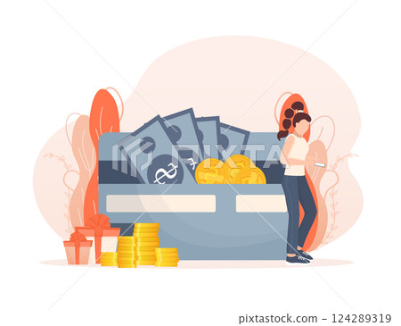Mobile payment people. Flat isometric vector illustration. Qr code, mobile device. Bank online. Vector illustration design. Mobile payment people. Flat isometric vector illustration. Qr code, mobile device. Bank online. Vector illustration design. 124289319