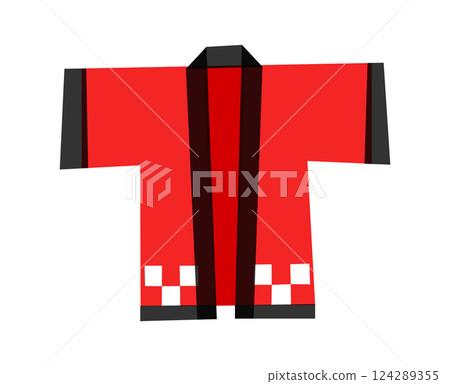 Illustration of a happi coat Festival Summer festival Costume Japanese Event Tradition Haori Traditional Japan Clothes Japanese clothing 124289355