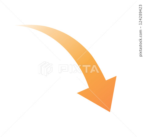 時尚黃色漸變下降箭頭商務簡約 時尚黃色漸變下降箭頭商務簡約 124289423