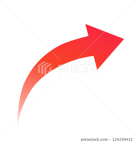 Red gradient stylish rising arrow business simple Red gradient stylish rising arrow business simple 124289432