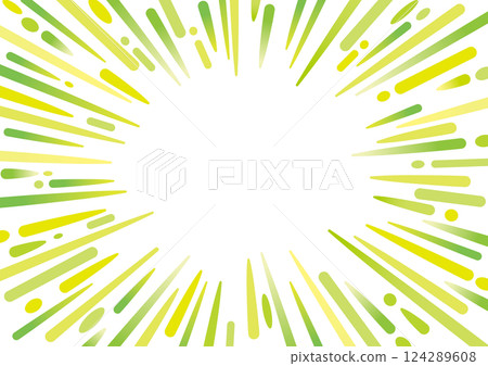 色彩鮮豔且流行的濃縮線框綠色 124289608