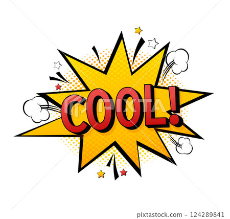 Cool pop illustration in vintage style. Vector background. Cartoon style Cool pop illustration in vintage style. Vector background. Cartoon style 124289841