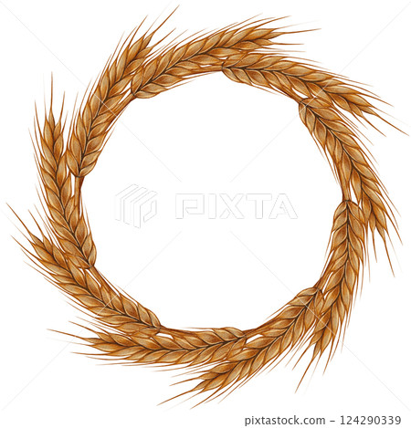 Wreath of Wheat Ears 124290339