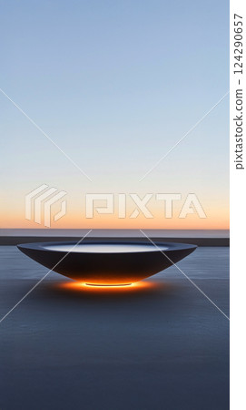 A circular stage emerging from the natural surroundings 124290657