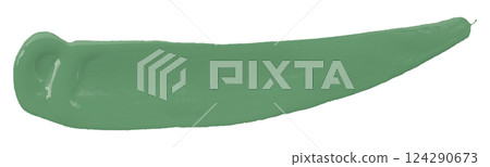 green brush isolated on transparent background 124290673