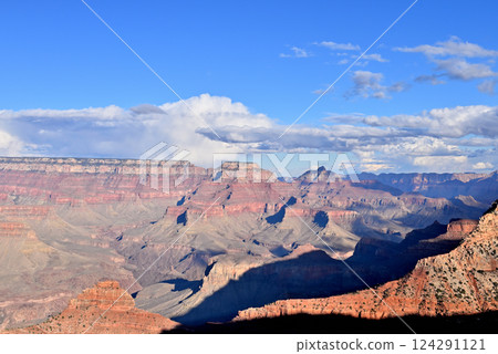 View of the Grand Canyon from the Rim Trail on the South Rim 124291121