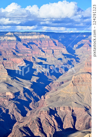 View of the Grand Canyon, carved by erosion and uplift, from the Rim Trail on the South Rim 124291123