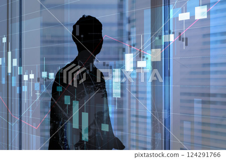 businessman, business, finance, investment, stock, man, person, office, silhouette, chart, economy 124291766