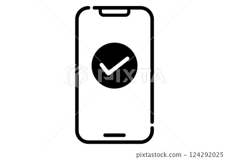 Smartphone and checkmark 124292025