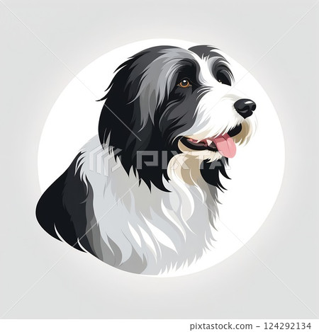 A cheerful and mischievous bearded collie A cheerful and mischievous bearded collie 124292134