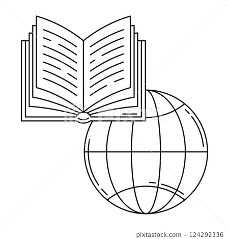 Concept all books of world. Image for education and school. 124292336