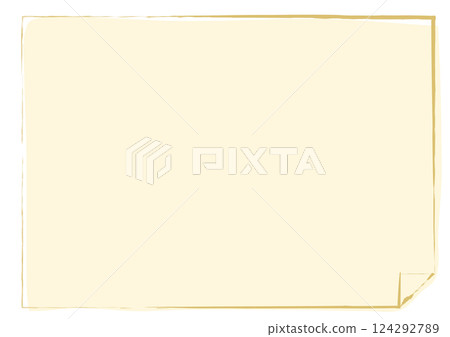 Yellow simple folded corner paper frame Yellow simple folded corner paper frame 124292789