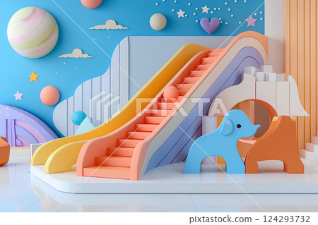 Space background with slide 124293732