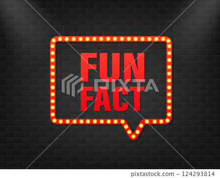 Fun fact light for banner design. Vector template. Vector background. Poster, banner. 124293814