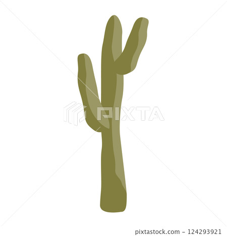Stylish Saguaro cactus icon. Large Saguaro isolated graphic. Vector illustration 124293921
