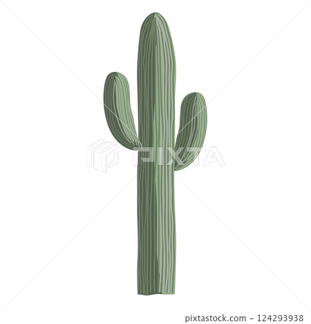 Large Saguaro isolated hand graphic icon. Vector illustration 124293938