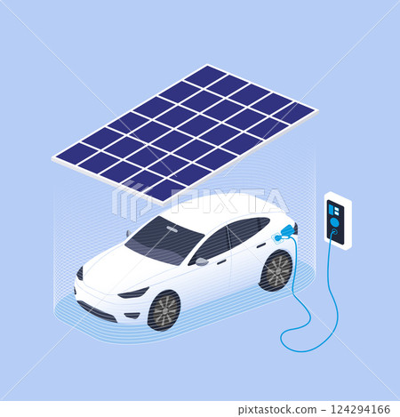 Solar-Powered EV Charging Station Solar-Powered EV Charging Station 124294166