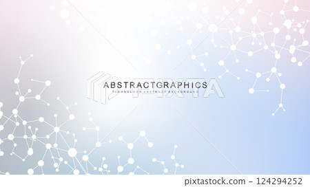 Molecular structure DNA, atom, neurons. Science concept for your design. Connected lines with dots. Medical, technology, chemistry, science background. Vector illustration Molecular structure DNA, atom, neurons. Science concept for your design. Connected lines with dots. Medical, technology, chemistry, science background. Vector illustration 124294252