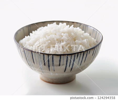Rice served in a bowl 124294358