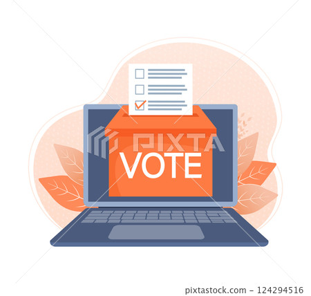 Cartoon icon. Cartoon character. Flat vote people for concept design. Poster design. Cartoon icon. Cartoon character. Flat vote people for concept design. Poster design. 124294516