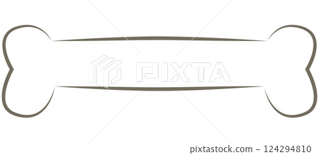 Vector illustration Of Black And White Dog Bone Drawing Vector illustration Of Black And White Dog Bone Drawing 124294810