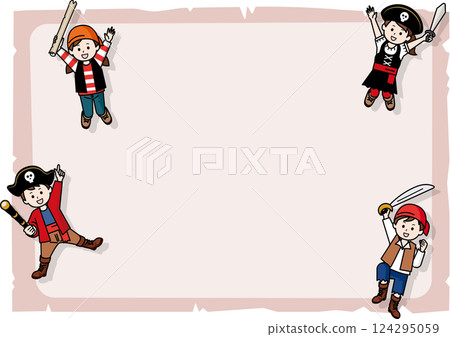 舊紙架和海盜孩子 124295059
