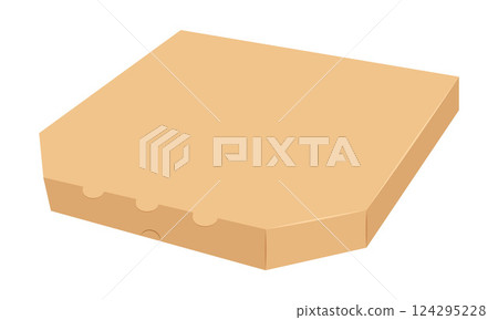 cardboard pizza box vector illustration 124295228