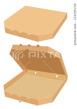 cardboard pizza box vector illustration 124295230