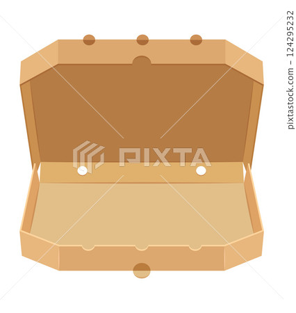 cardboard pizza box vector illustration 124295232