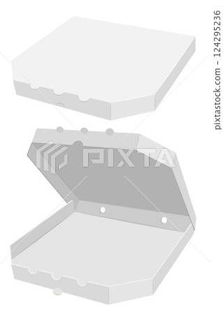 cardboard pizza box vector illustration 124295236