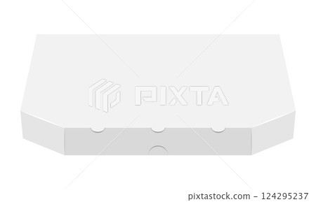 cardboard pizza box vector illustration 124295237