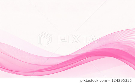 白色背景上淺粉色波浪的摘要背景 124295335