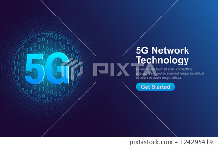 5g network technology. Abstract icon. 3d vector background. Home network. Business concept. Abstract background. Internet technology. 124295419