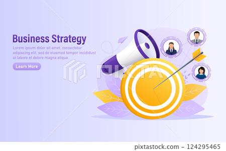 Target customers in abstract style. Icon for marketing design. Vector illustration. 124295465