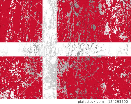 Denmark flag with grunge effect. 124295500