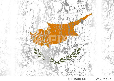 Cyprus flag with grunge effect. Cyprus flag with grunge effect. 124295507