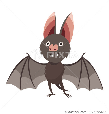 Bat. Concept cartoon bat. Vector clipart illustration isolated on white background 124295613