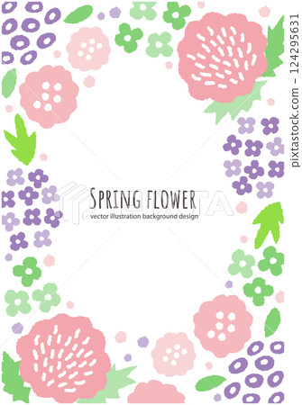 春季花卉向量插圖背景 124295631